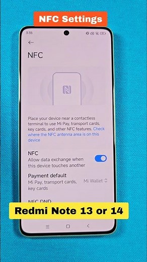 Find NFC Settings for Redmi Note 13 Pro • 14 Pro