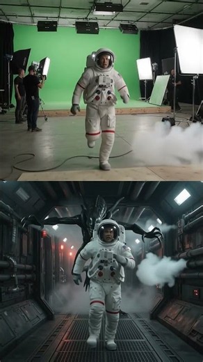 CGI vs Reality: Alien Invasion in Space 👽🎬 #shorts