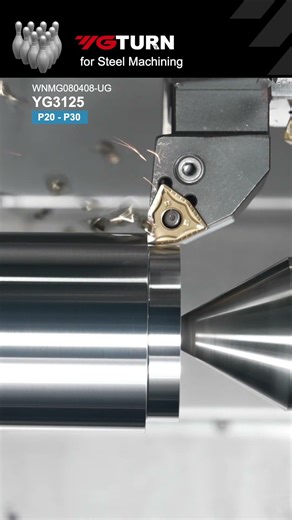 YG3125 and YG Turn-Groove turning tools in action. #yg1cuttingtools