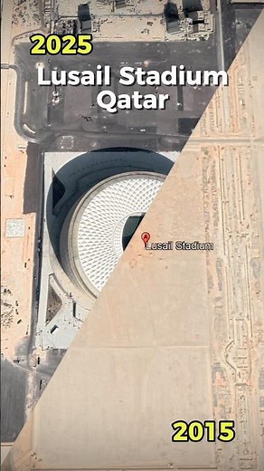 Lusail Stadium Then vs Now 🏟️ Qatar’s Mega Transformation! #lusailstadium #qatar #football