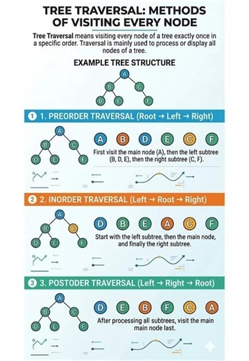 Tree Traversal in Data Structures – Inorder, Preorder, Postorder & Level Order Explained