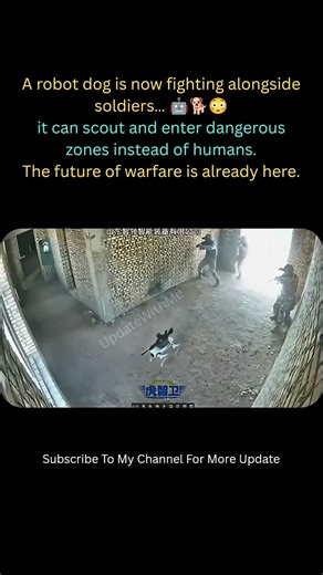 Robot Dog Fighting Alongside Soldiers?! 🤖🐕😳 #shorts #viral #ai #military #futuretech
