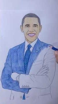 Drawing Barack Obama 🇺🇸🎨 #shorts #barackobama #drawing