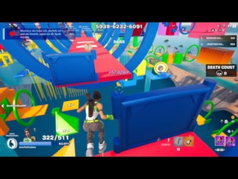 Fortnite toturial Deathrun +500 Level / Inselcode 5939-6232-6091