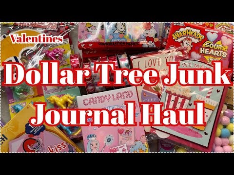 DOLLAR TREE JUNK JOURNAL SUPPLIES HAUL | DOLLAR TREE VALENTINES JUNK JOURNAL HAUL