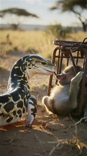 Will the lizard escape the trap with a monkey?