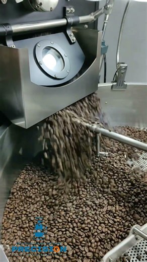 Fully automatic roasting #machine process #beans #coffee #fully #roast #roasting #machine #cafe