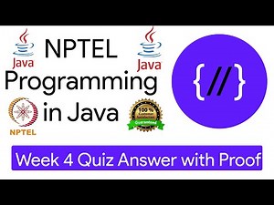 NPTEL Programming in Java Week 4 Quiz answers with detailed proof of each answer