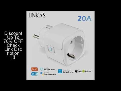20A EU Smart Plug Tuya Wifi Socket Voice Control Remote for Alexa Yandex Google Home Energy Monitori