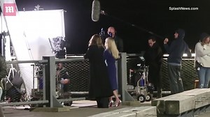 Reese Witherspoon and Jennifer Aniston film on set of 'The Morning Show' in NYC