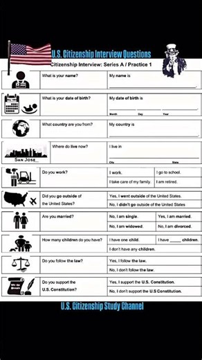 U.S. citizenship interview 🇱🇷practice questions N-400 review#immigration #uscis #us