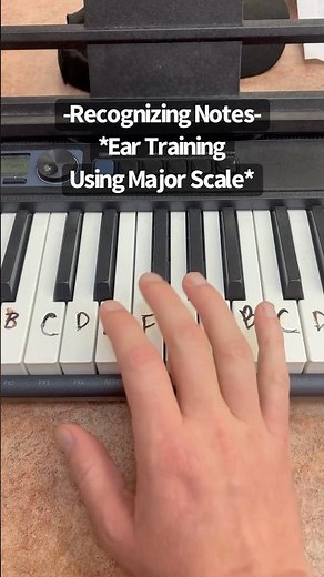 recognizing notes, ear training, using major scale