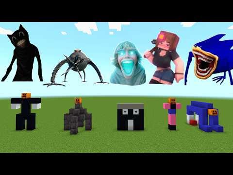 How To SPAWN Cartoon Cat, Omnidroid, SCP67, Jenny Dweller, Shin Sonic in Minecraft!