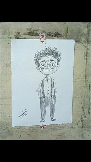 How to Draw a Cartoon Boy with Pencil | Step by Step #youtubeshorts #drawing #art