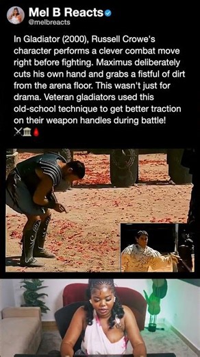 In Gladiator (2000), Russell Crowe's character performs a clever combat move right
