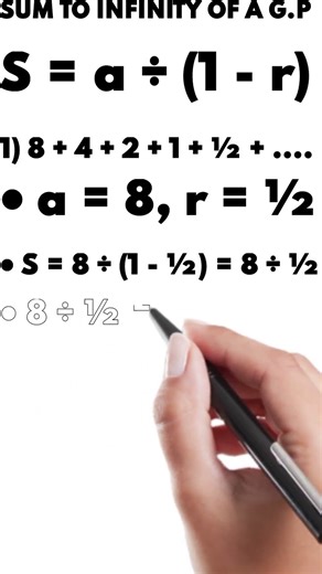 Sum To Infinity Of A G.P (EASY)