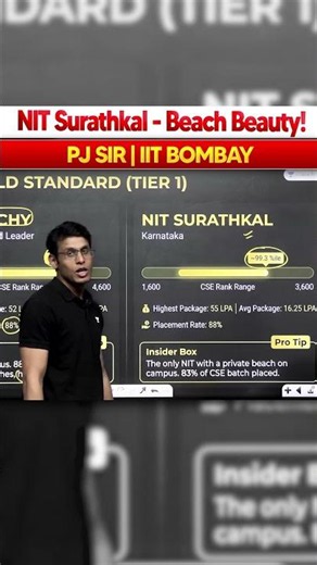 55 LPA Highest Package + Private Beach! 😍 | NIT Surathkal Overview by PJ Sir #nit #prashantjain