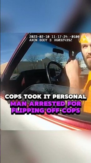 Man arrested for giving cop the middle finger #shorts