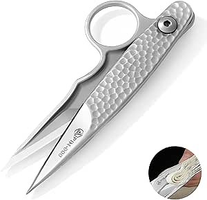 2025 New Upgrade Sewing Scissors, Stainless Steel Premium Tailor Scissors, Thread Snips Trimming Nipper for Gift Wrapping Yarn, Sewing Supplies (1)