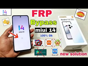 Redmi 12 5G FRP Bypass Miui 14 | New Solution | Redmi 12 5G Google Account Bypass Without Pc |