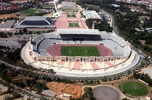 Estadi Olimpic Lluis Companys (Olympic Stadium) in Barcelona, Spain