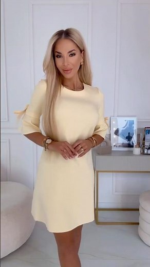 Butter Yellow Bow-Sleeve Dress - The Instant Glow-Up Look | 217-12 | #dress #fashion #numoco
