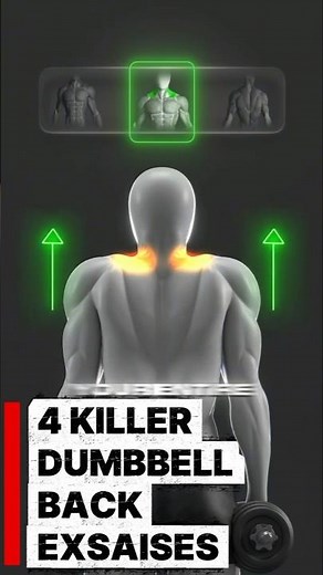 Build a Powerful Back at Home with Dumbbells! 🔥#fitness