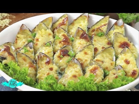 BAKED TAHONG (STUFFED BAKED MUSSELS)