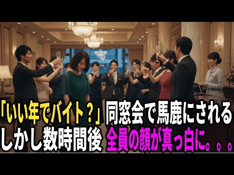 「いい年でバイト？」同窓会で馬鹿にされる。しかし数時間後、全員の顔が真っ白に。。。