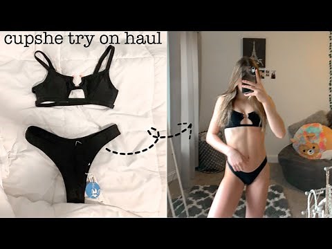 cupshe try on haul | bikinis & their new line