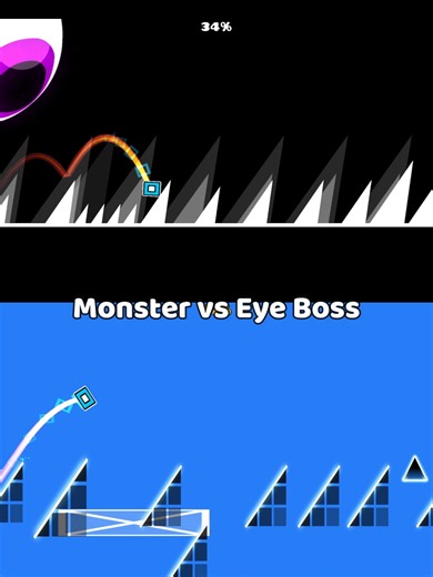Geometry Dash Boss Fight | monster vs eye boss gd