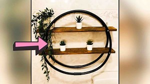 Easy DIY Hula Hoop Shelf Tutorial