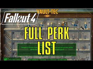 Fallout 4: FULL PERK LIST/CHART (Every Perk with ALL Ranks)