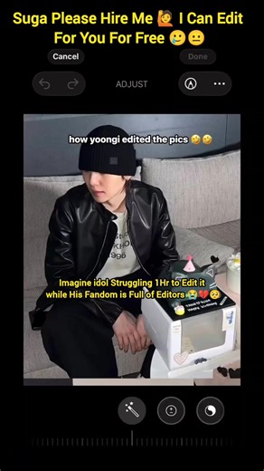 How Yoongi Edited His Old Post 😭🥺 in 1HR 😂 #suga #fypviralシ #kpop #bts