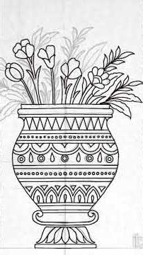 beautiful basket with flowers. textile graph and digital design