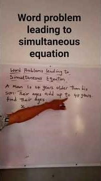 Word problem leading to simultaneous equation made easy 1 #viral #jamb #waec #maths