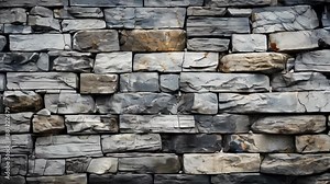 Wall texture of sharp stone bricks tiles background
