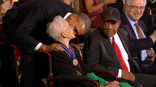 Katherine Johnson awarded Presidential Medal of Freedom in 2015
