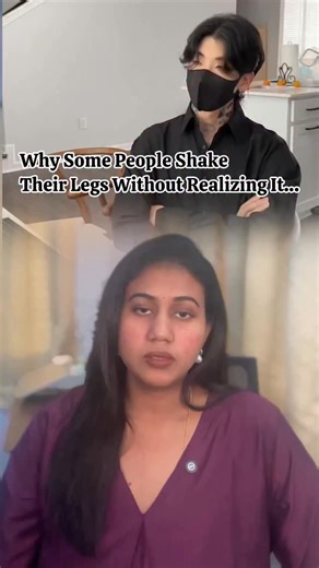 Sravya Palavalasa on Instagram: "Do your legs start shaking automatically when you’re sitting? You’re not alone. Most people think it’s just a habit. But psychologically, it’s not random. Leg shaking is often a micro-release of tension. When your brain is under pressure, overthinking, or in alert mode, your nervous system shifts into fight-or-flight. Your body wants to move, act, or release energy — but when you’re sitting still, that energy exits through small movements. This is common in: • Pe