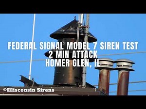 Underpowered Federal Signal Model 7 Siren Test - 2 Minute Attack (Audio) - Homer Glen, IL - 10/3/22