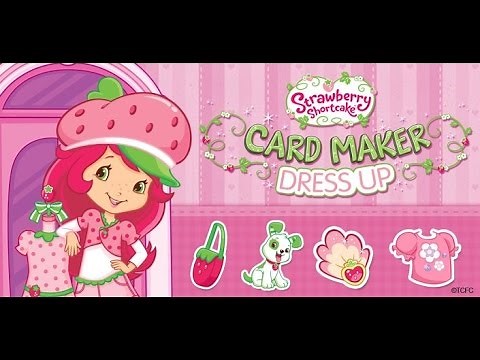 Strawberry Shortcake Card Maker Dress Up Part 1 - iPad app demo for kids - Ellie