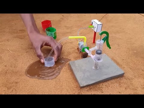 DIY Mini Water Pump Tractor | Working Science Model