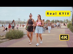 🔥UKRAINE 🇺🇦 Awe-Inspiring Kyiv Life 2025 | What Really Happens at the Beach? | City tour 4K HDR