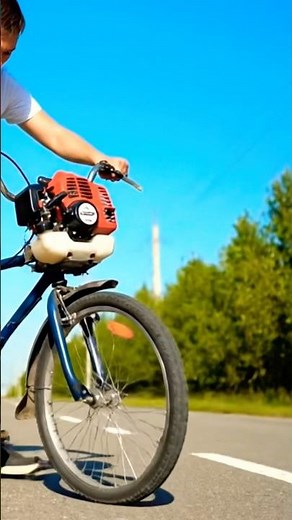 Motorized bike front wheel drive testing the tractor bike #shorts
