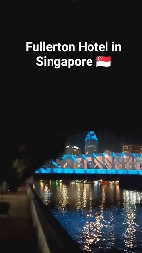 Luxurious Fullerton Hotel at night in Singapore 🇸🇬 #travel #singapore #luxury