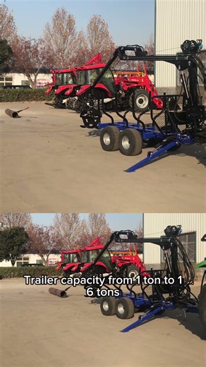 Powerful Log Loader with 50m Winch #forestryequipment #logloader #winch #crane #grapple #boom