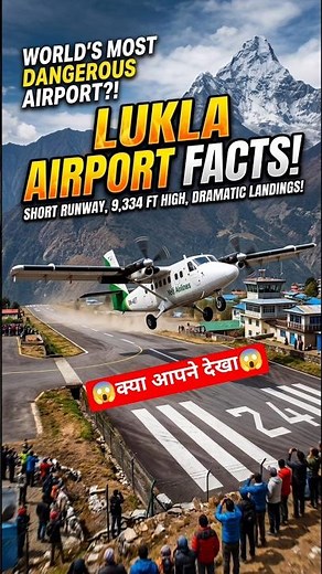 The World's Most Dangerous Airport?! ✈️ #LuklaAirport #Everest
