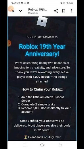 Roblox is giving away 5000 Robux to everybody 😲