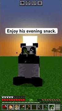 Feed Minecraft Worried Panda | Minecraft Survival #shorts