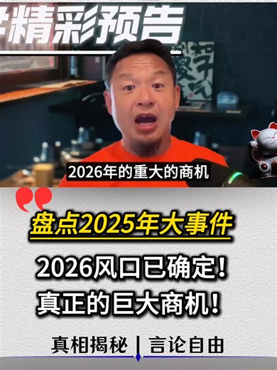 老王来了：2026风口已确定！真正的巨大商机｜一口气看懂2025全年大事件！#老王来了 #2026年 | world cup 2026 tickets incident